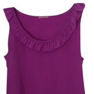Purple Kate Spade Ruffle Silk Tank Top